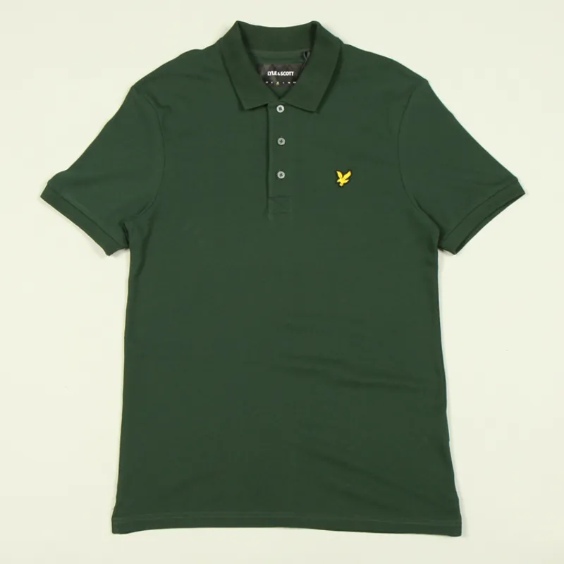 Lyle and Scott Plain Polo Shirt - Dark Green